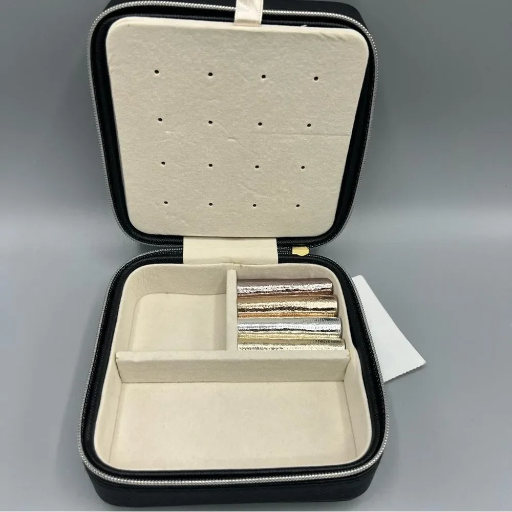 Nordstrom Black Jewelry Box with Gold Letter K